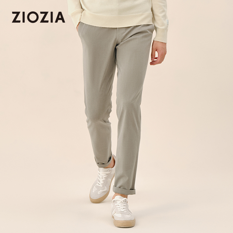ziozia商务通勤直筒休闲裤