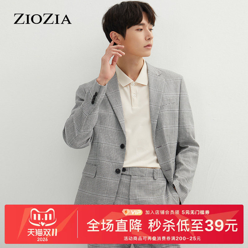 ZIOZIA春季男士韩版时尚休闲西服青年西装外套礼服ZKG11103B