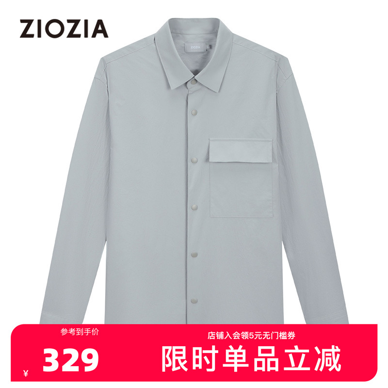 ZIOZIA休闲单排扣翻领百搭夹克