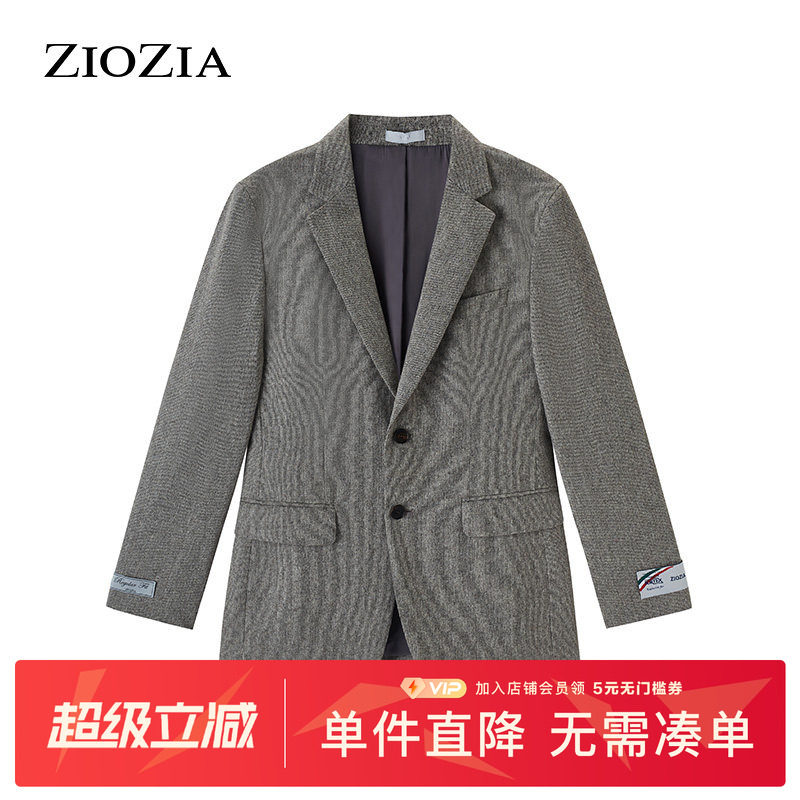 ZIOZIA秋季休闲西服男韩版青年羊毛混纺商务西便服ZKG13801M
