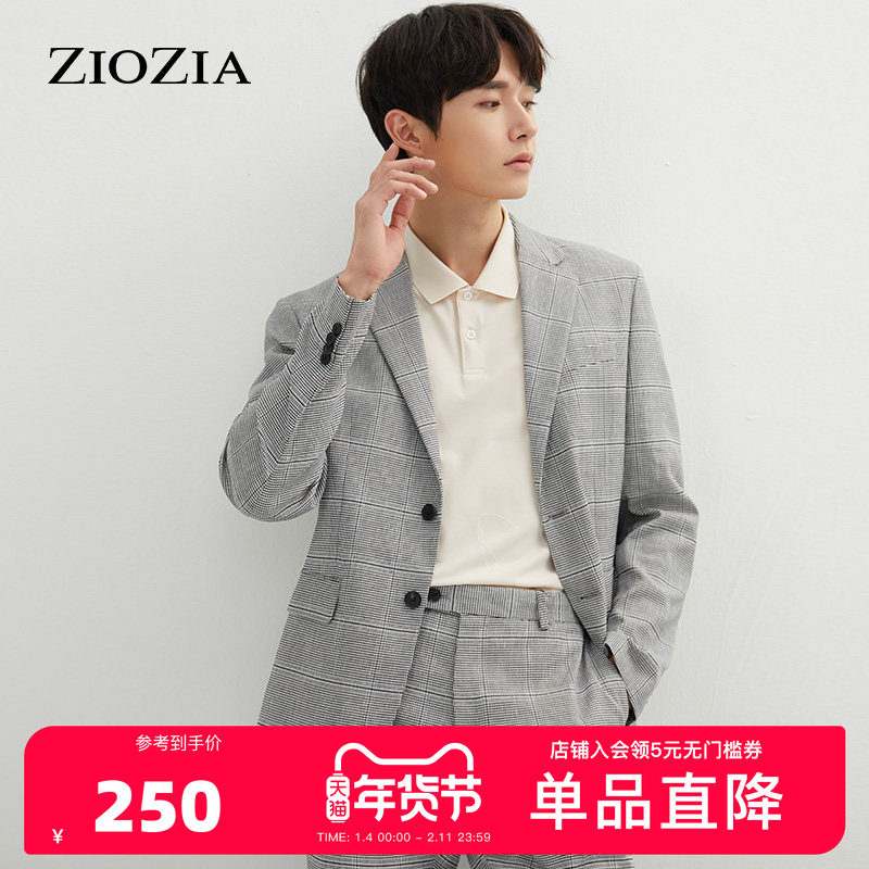 ZIOZIA春季男士韩版时尚休闲西服青年西装外套礼服ZKG11103B