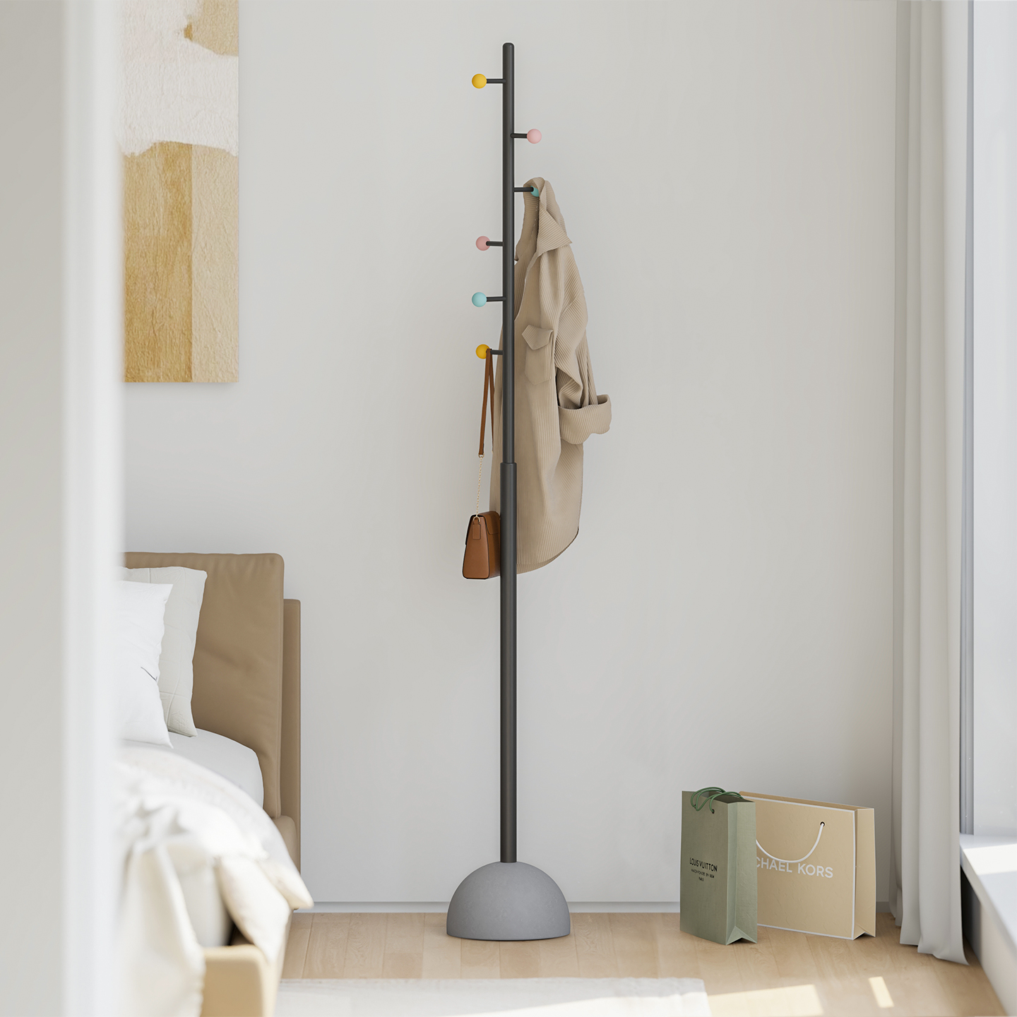 顾得家具极简不占地衣帽架