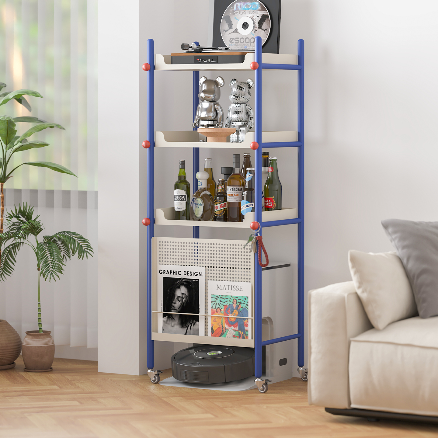 顾得家具可移动大型置物架