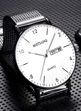 2024新款男士手表防水休闲时尚商务全自动机械手表男款学生石英表