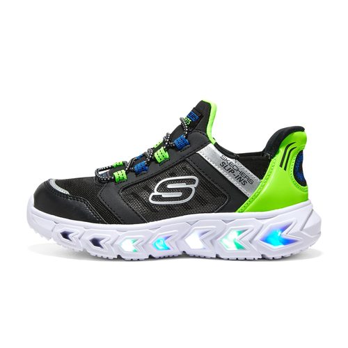 斯凯奇新款男童一脚蹬时尚闪灯鞋