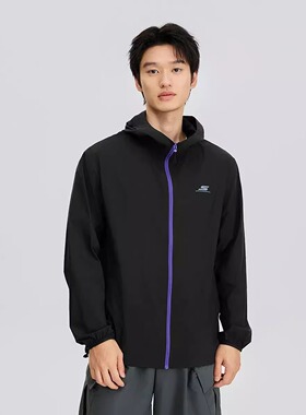 Skechers斯凯奇夏新款男子梭织连帽外套防晒凉感运动夹克P225M156