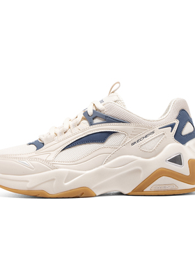 Skechers斯凯奇女鞋三代熊猫鞋秋冬新款厚底休闲运动老爹鞋12958