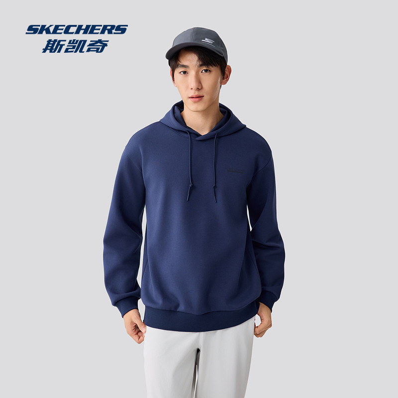 Skechers斯凯奇男士秋冬款针织保暖运动卫衣套头连帽衫P425M239,运动服/休闲服装,运动卫衣/套头衫,淘宝优惠券,粉丝福利购,淘宝优惠卷