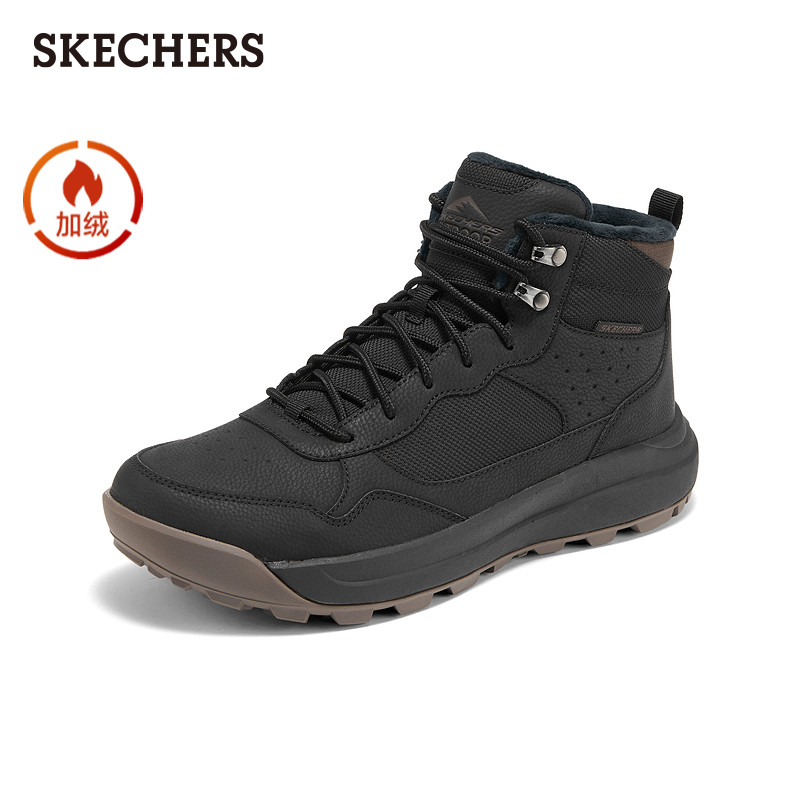 Skechers斯凯奇男鞋秋冬新款加绒保暖雪地靴透气高帮休闲鞋211261