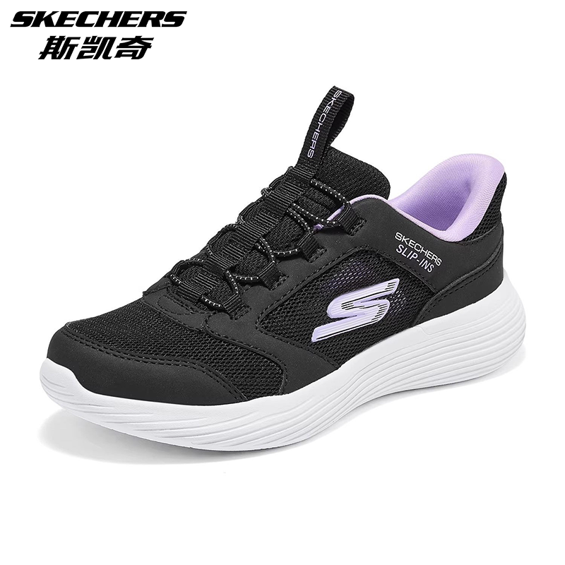 Skechers斯凯奇女童春夏轻便透气闪穿鞋一脚蹬休闲运动鞋319086L