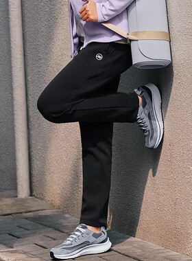 Skechers斯凯奇女子秋冬针织休闲长裤柔软透气直筒运动裤P423W097