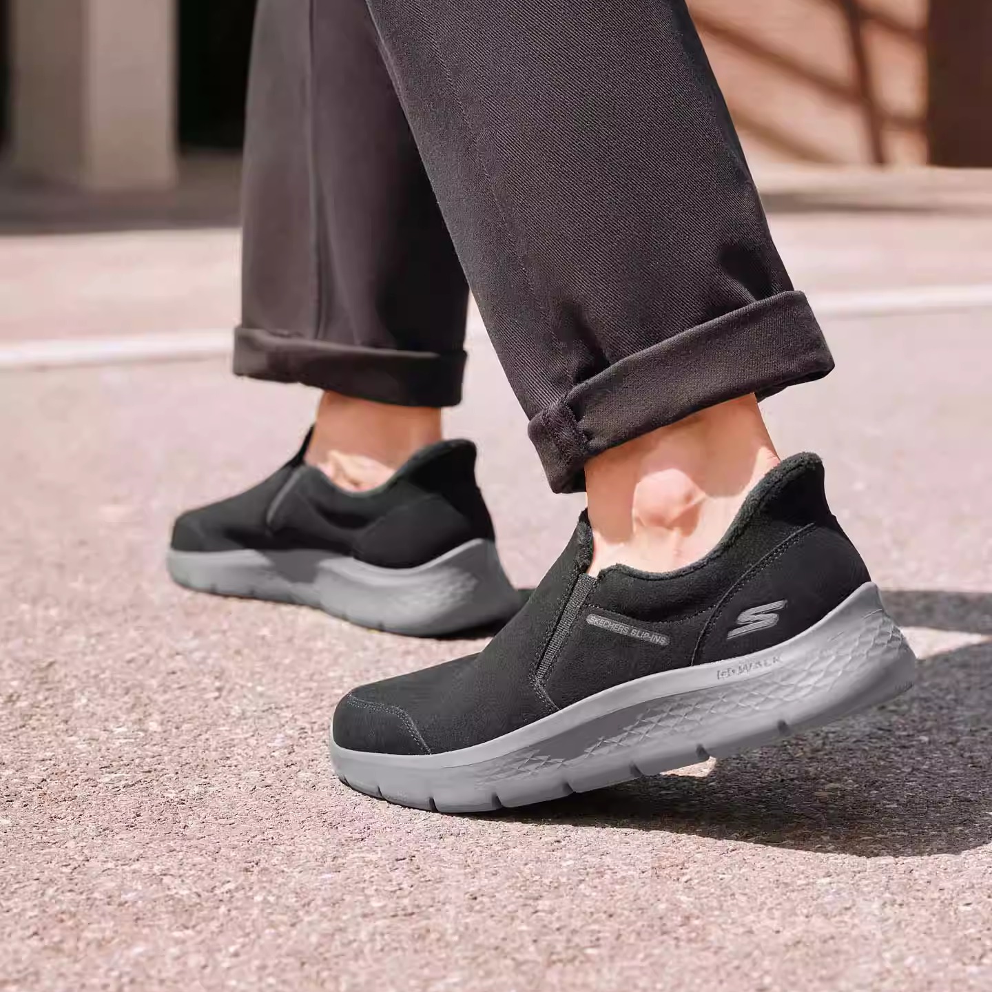 Skechers斯凯奇男鞋一脚蹬休闲鞋