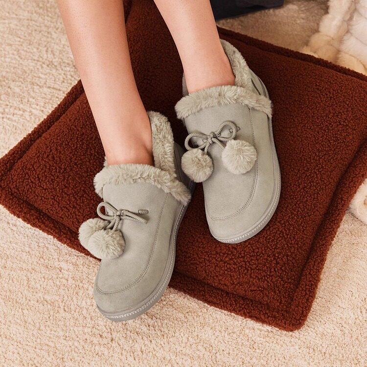 Skechers斯凯奇女鞋秋冬一脚蹬时尚冬靴加绒保暖休闲雪地靴169046