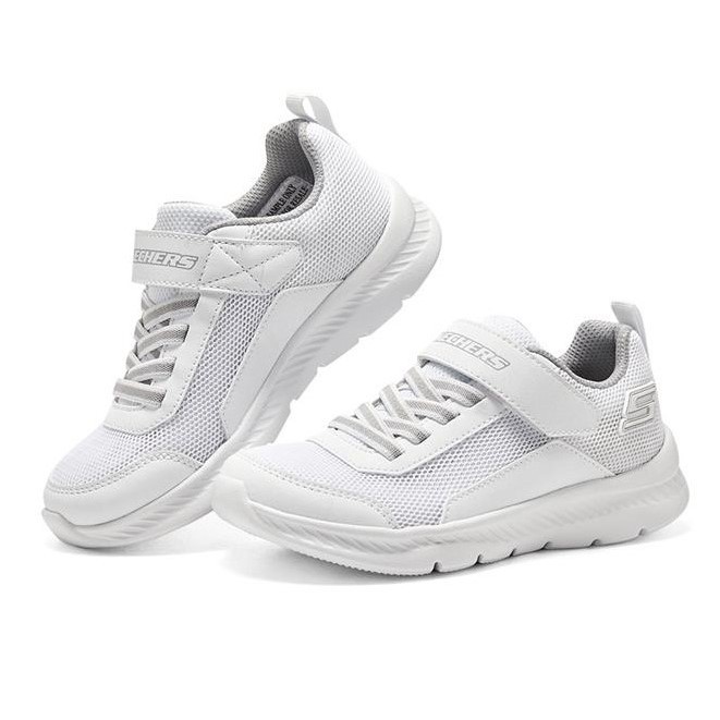 Skechers斯凯奇夏季新款魔术贴男童透气百搭休闲小白鞋405238L