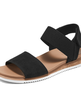 Skechers斯凯奇夏季新款女鞋时尚休闲凉鞋简约百搭跛跟凉拖114710