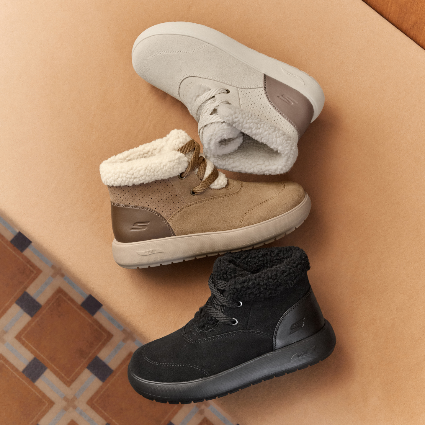 Skechers斯凯奇女鞋加绒雪地靴