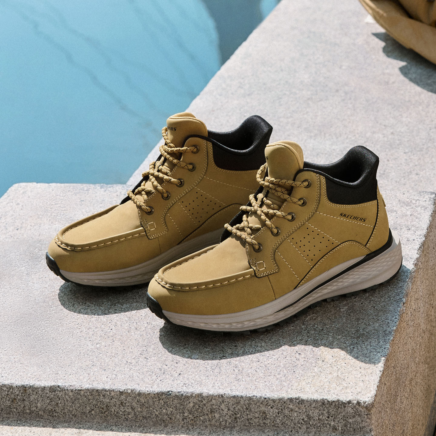 Skechers斯凯奇男鞋一脚蹬皮鞋