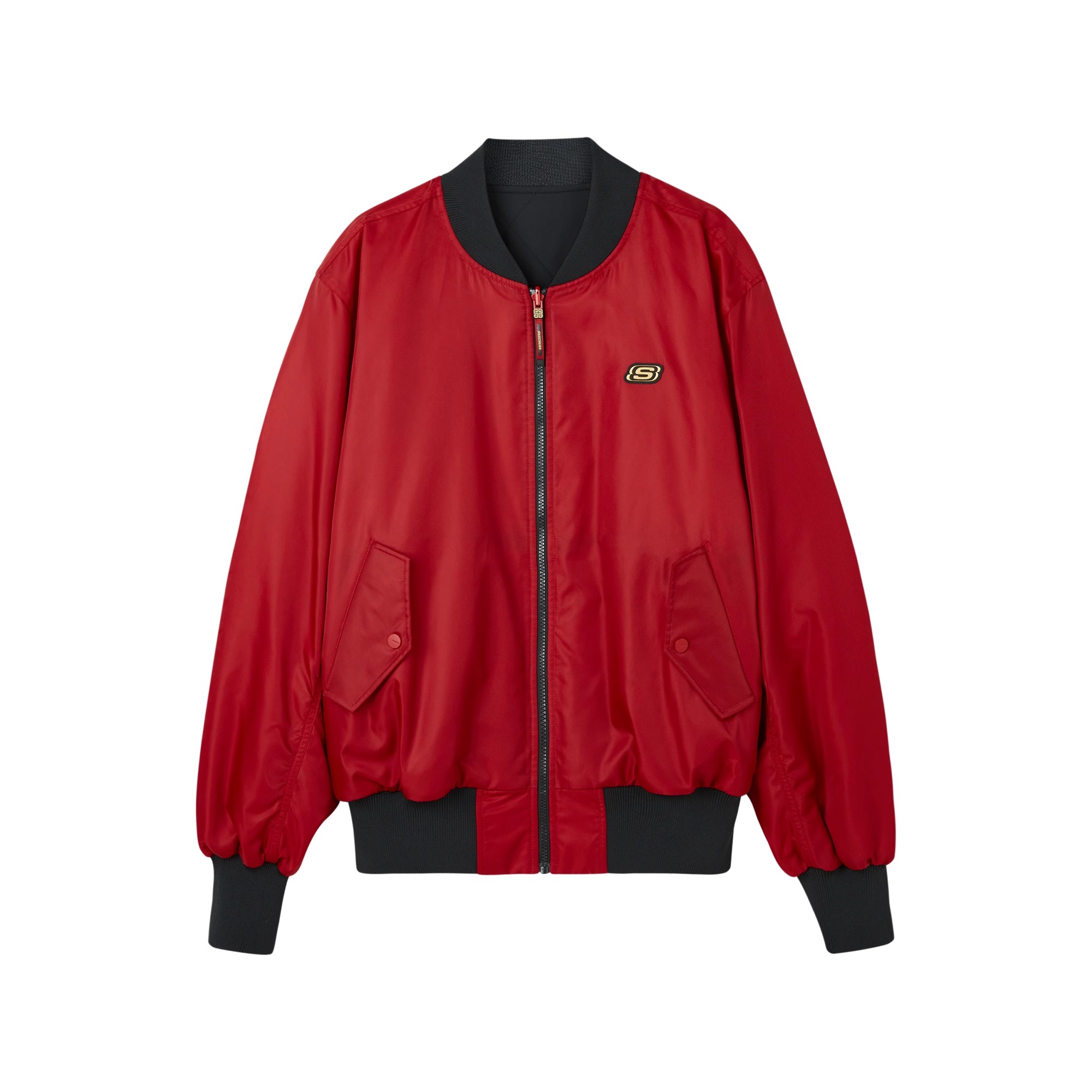 斯凯奇秋冬男子双面穿裥棉外套