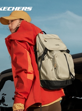 Skechers斯凯奇男女同款大容量户外徒步通勤运动双肩背包L424U059