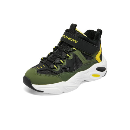 Skechers斯凯奇秋冬款加绒保暖棉鞋男童魔术贴防滑休闲鞋405202L