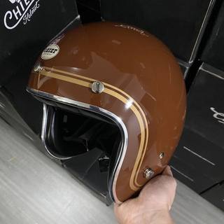 正品现货台湾CHIEF复古电动摩托车头盔维斯帕印第安哈雷姜戈3/4盔