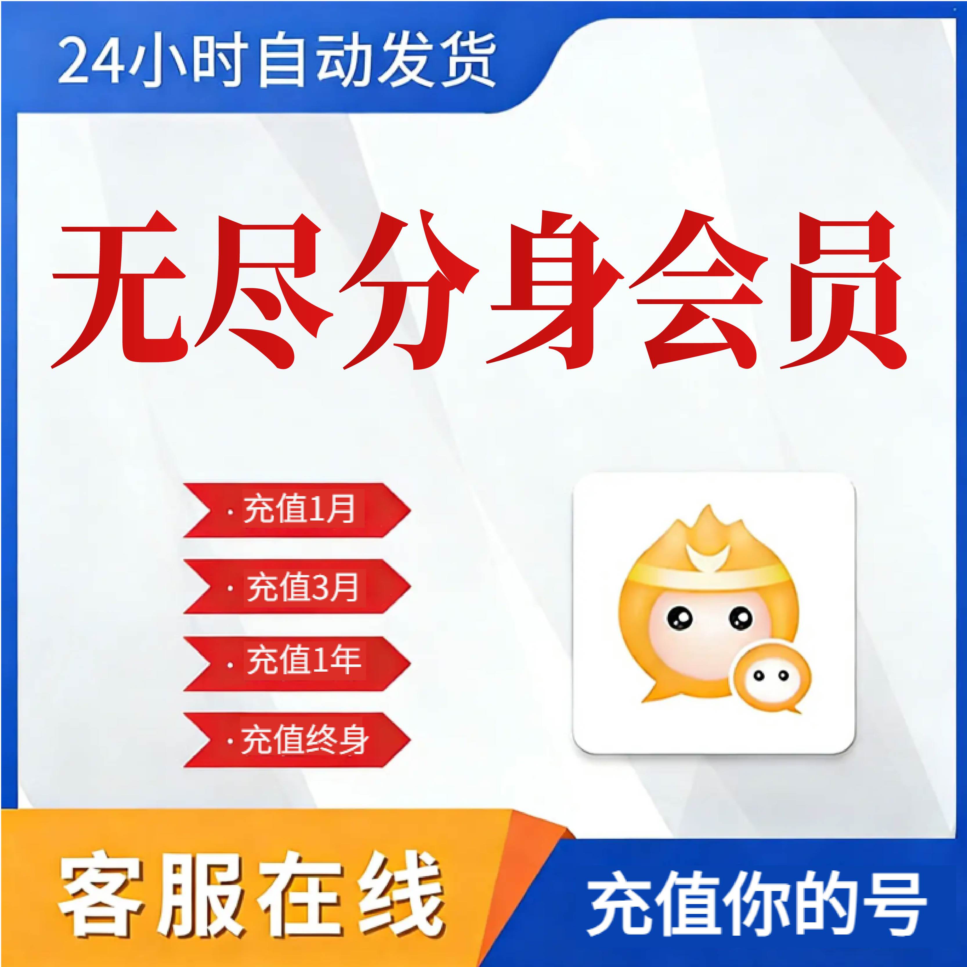 无尽分身会员直充自己账号30天90天1年永久稳定使用月季年终身