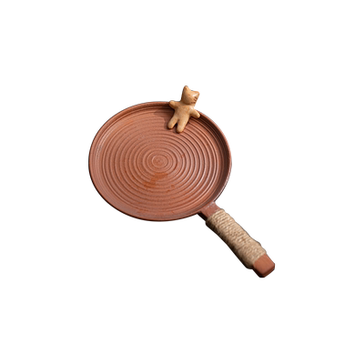 圭隐堂粗陶围炉煮茶烤茶盘