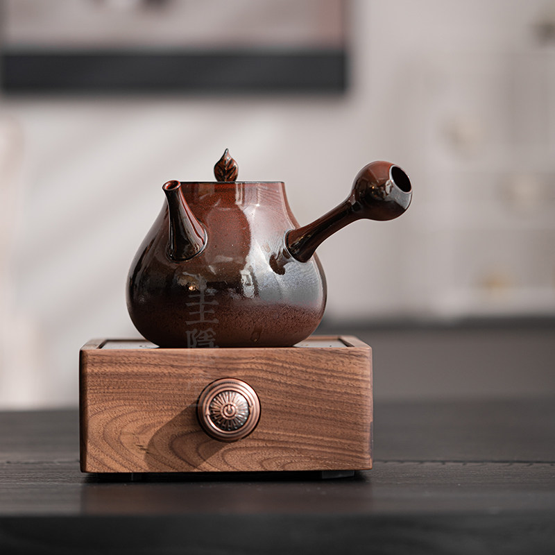 圭隐堂红泥手工侧把泡茶壶家用复古窑变罐罐围炉煮茶壶陶壶电陶炉,餐饮具,茶壶,淘宝优惠券,粉丝福利购,淘宝优惠卷