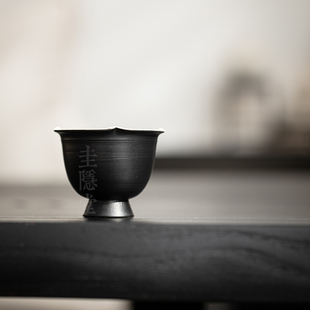 品茗杯主人杯个人单杯 圭隐堂粉引手工陶瓷茶杯家用复古侘寂风日式