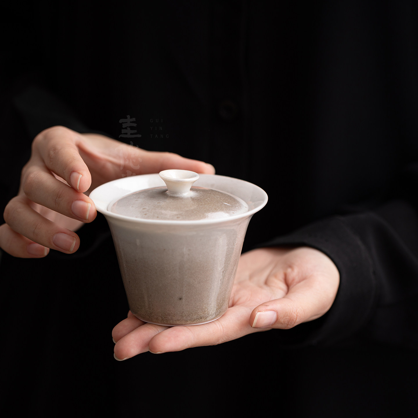 圭隐堂志野烧窑变陶瓷二才盖碗茶杯日式家用泡茶碗敬茶碗功夫茶具