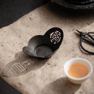 圭隐堂中式复古手工老锡元宝杯垫家用防烫隔热茶垫茶杯垫杯托茶托