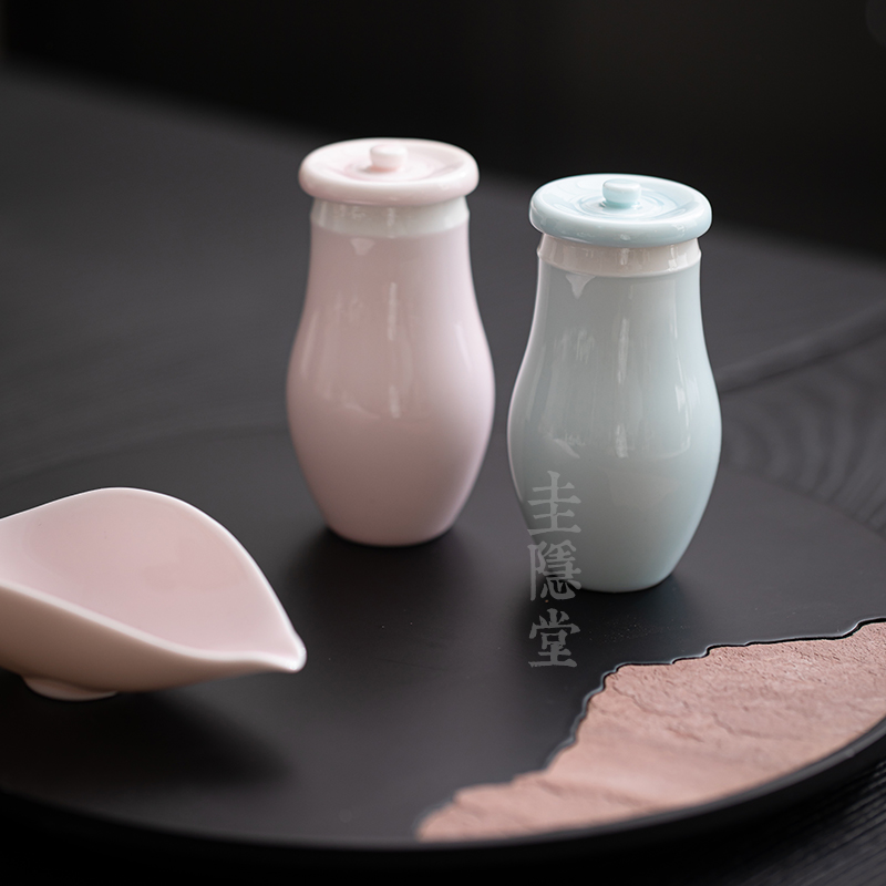 圭隐堂手工陶瓷茶叶罐家用迷你小号密封罐储茶罐蓄茶罐茶道零配件