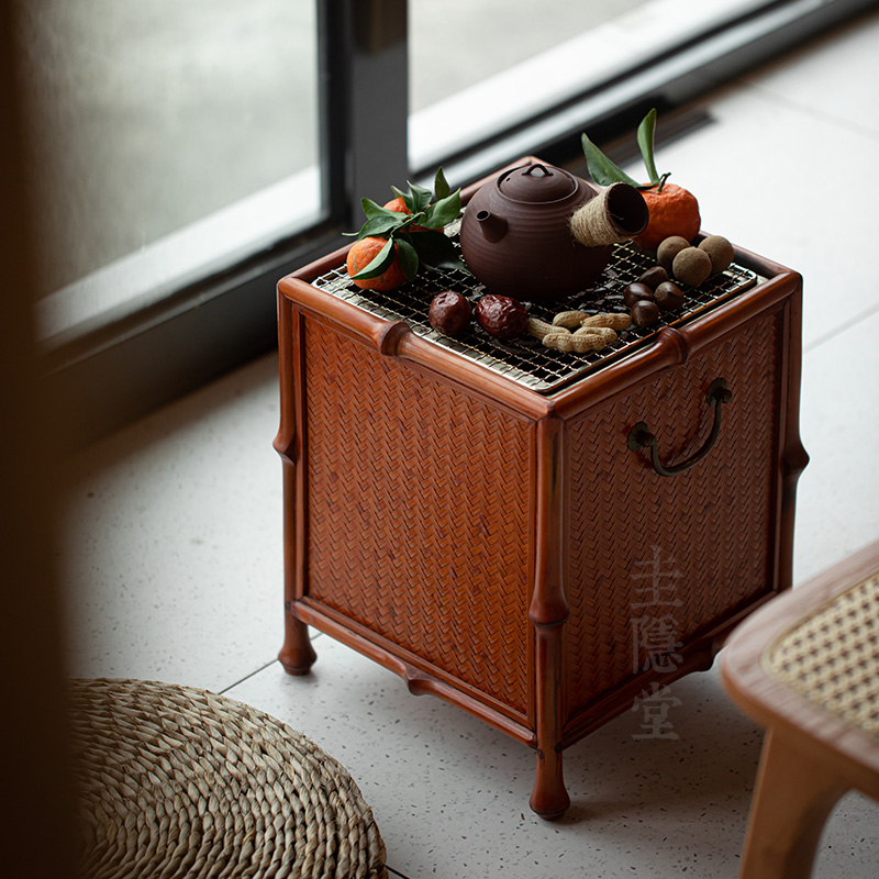 圭隐堂中式筇竹炭炉火钵围炉煮茶炉罐罐煮茶壶家用茶室茶炉炭火炉