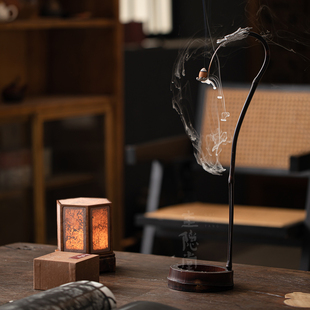 圭隐堂竹制大漆龙挂香禅意线香插倒流香挂香架香薰炉茶道香炉摆件