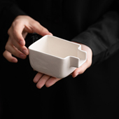 圭隐堂草木灰陶瓷简约时尚 烟灰缸雪茄专用烟缸烟皿家用小号建水