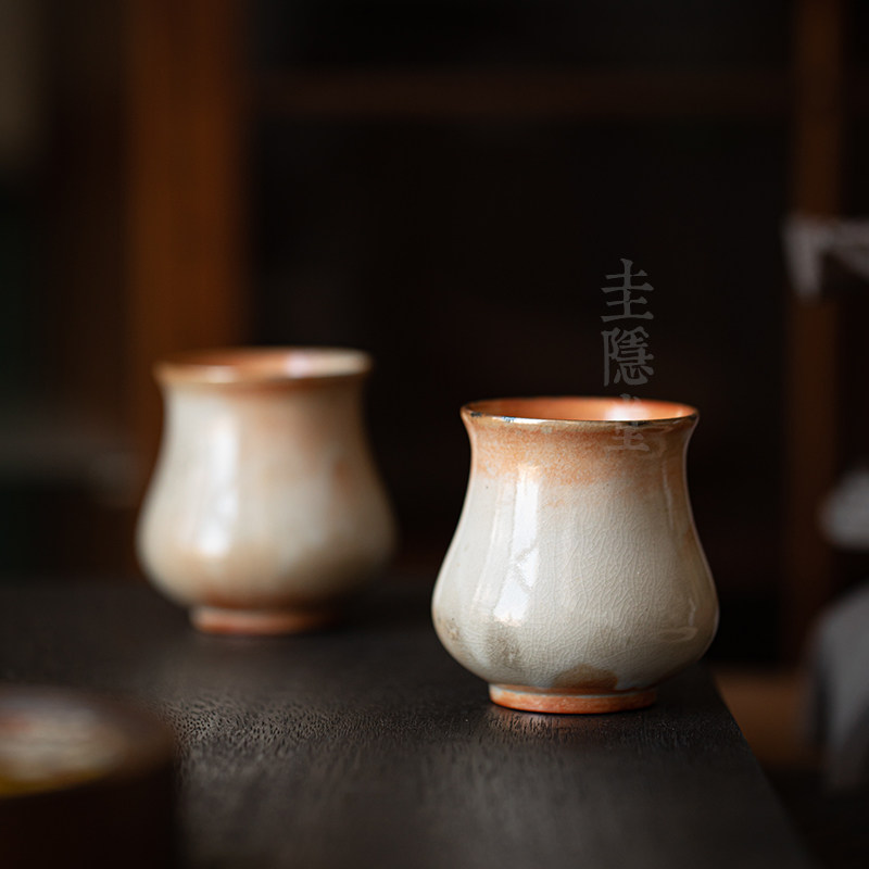 圭隐堂志野烧陶瓷茶杯家用复古主人杯个人专用单杯品茗杯闻香杯子,餐饮具,茶杯,淘宝优惠券,粉丝福利购,淘宝优惠卷