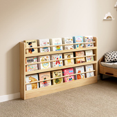 门后超薄收纳架落地实木书籍置物架宝宝绘本架多层宣传手册摆放架