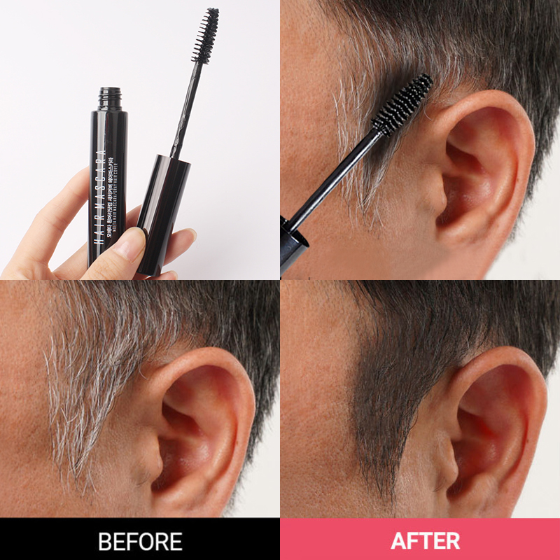 韩国正品一次性染发笔棒黑发纯植物膏不掉色发根鬓角白发遮盖神器