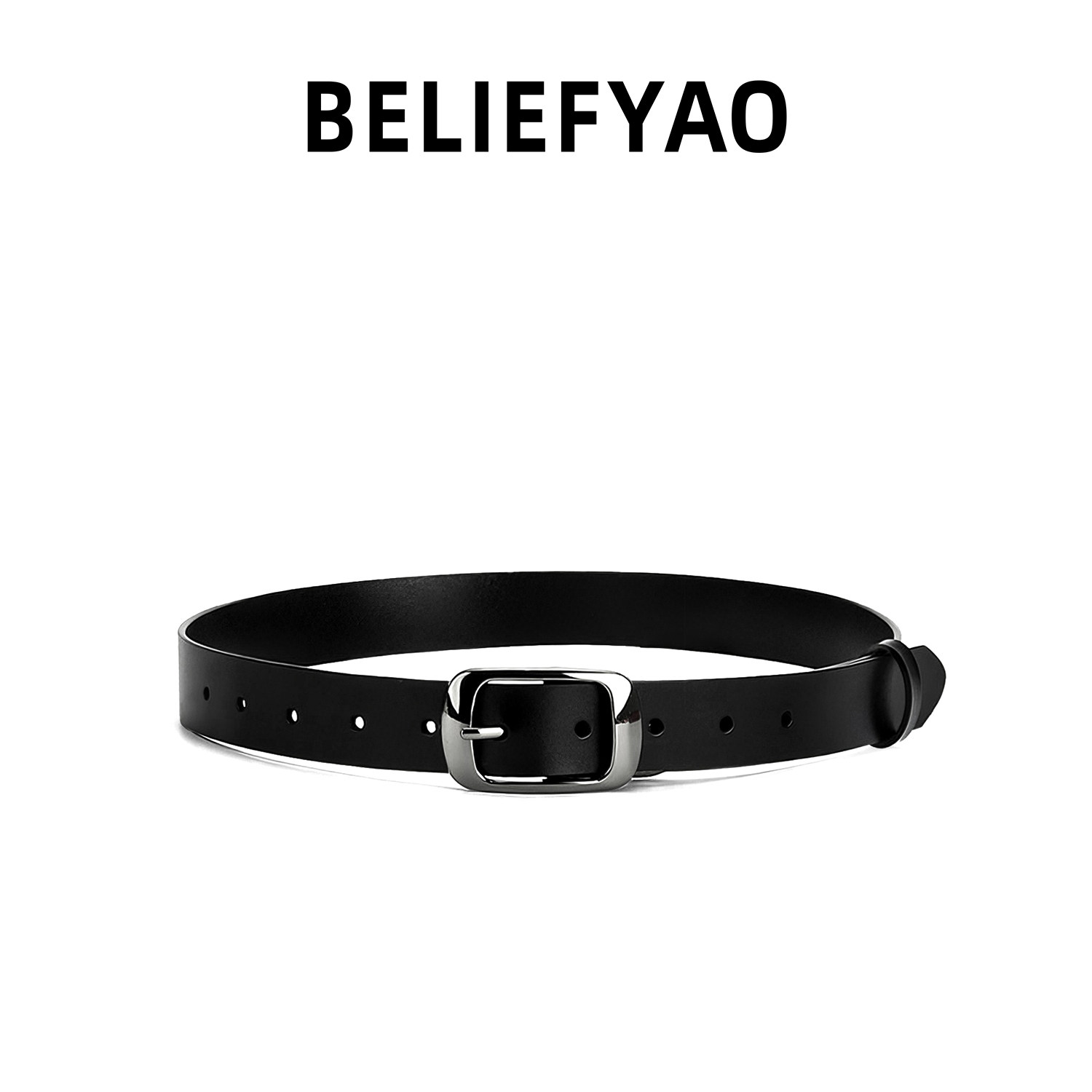 BELIEFYAO原创复古真皮百搭腰带