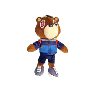 潮牌说唱rapper侃爷kanye周边辍学小熊泰迪熊公仔玩具布娃娃摆件