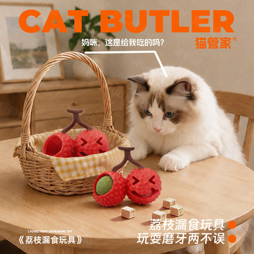 猫咪薄荷硅胶漏食磨牙玩具