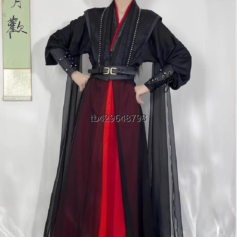 万用古风cos服侠客cosplay套装女侠风少年感劲装黑色男女古装全套