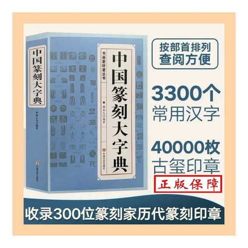 正版包邮中国篆刻大字典 初学者书法入门教材小篆摹印简文玺文金文甲骨文常用正反字字典篆书印章工具书秦汉私印赏析100例籍