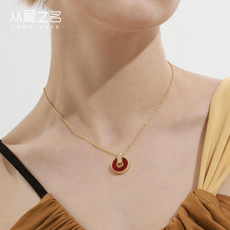 从爱之名转运扣上上签项链女