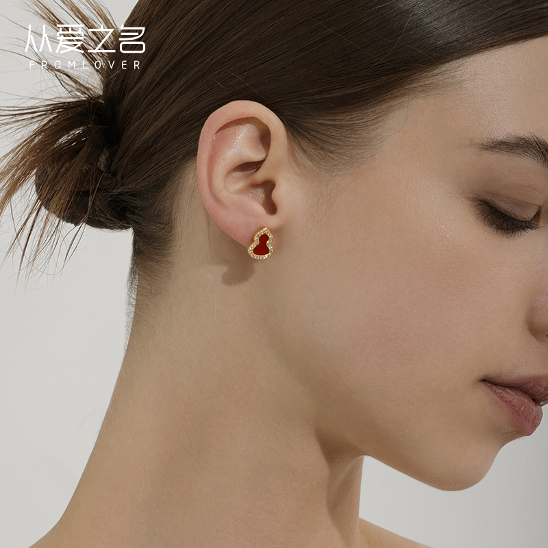 葫芦红色耳钉从爱之名