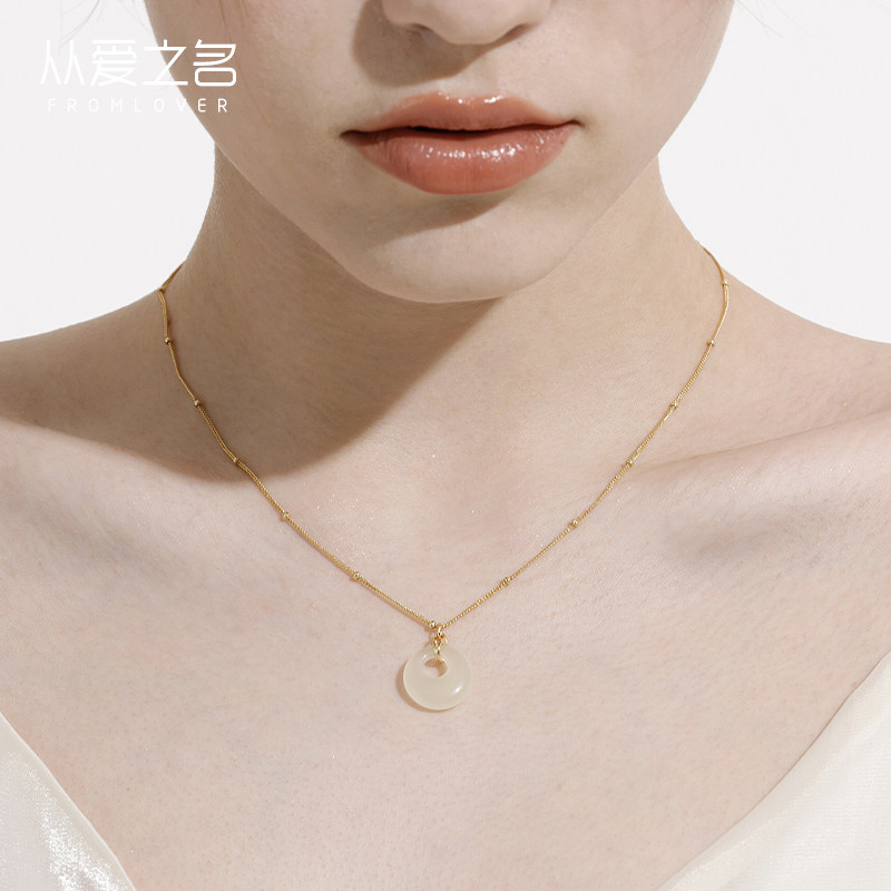 从爱之名幸运平安扣项链女