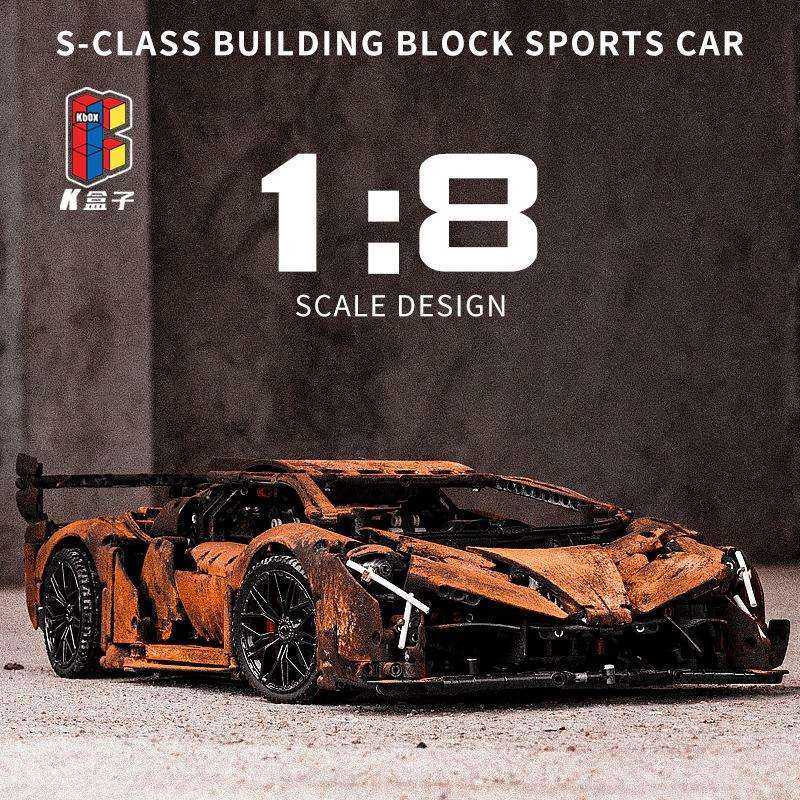 K盒子10222B兰搏废墟跑车战损版MOC模型儿童拼装拼插积木玩具,模玩/动漫/周边/娃圈三坑/桌游,模型制作工具/辅料耗材,淘宝优惠券,粉丝福利购,淘宝优惠卷