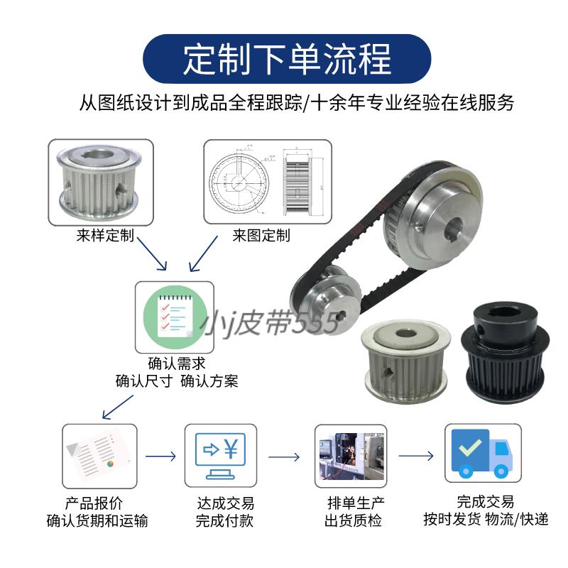 厂促同步轮机械传动带轮同步带轮速比2：1配套同步带带宽10品