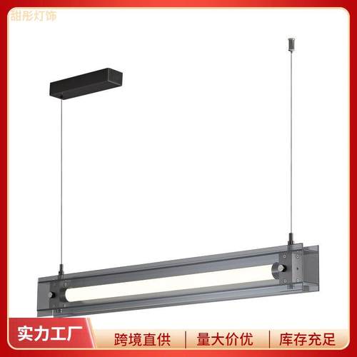 极简餐厅吊灯工作室几何岛台灯设计师艺术吧台书房玻璃一字灯