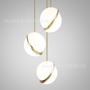 球体吧台客厅简约书房吊灯现代艺术半月五金商店个性创意餐厅卧室